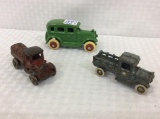 Lot of 3 Sm. Iron Toys Including