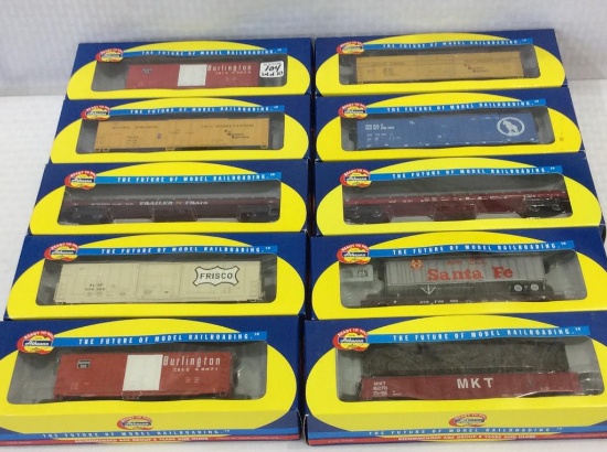 Lot of 10 Athearn  HO Scale Train Cars in Boxes