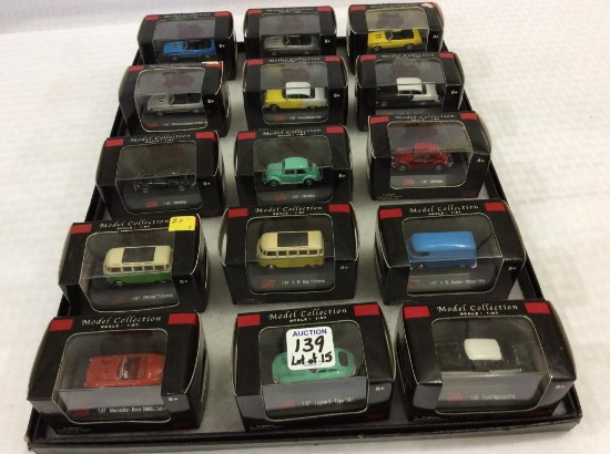 Lot of 15 Model Collection 1:87th Scale Cars-New