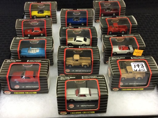 Lot of 12 Model Power Die Cast Metal Minis 1:87th