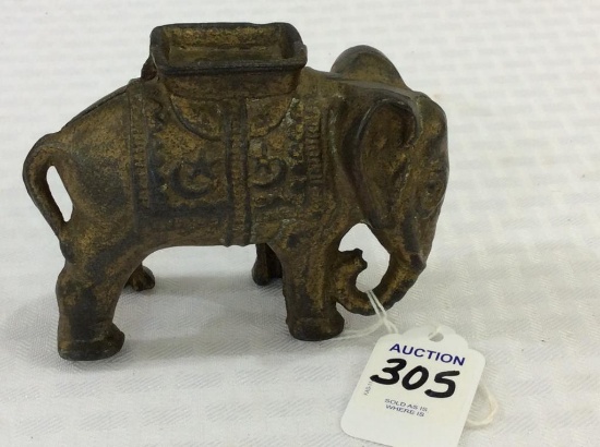 Sm. Iron Elephant Bank (Approx. 3 Inches Tall
