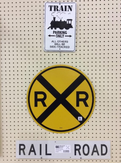 Group of 3 Contemp. RR Signs Including