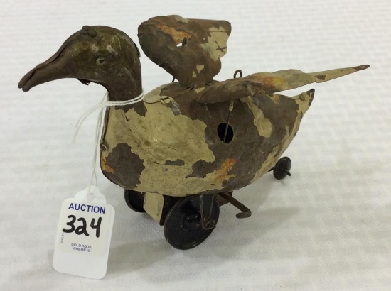 Very Old Wind UP Made in Bavaria Duck w/ f