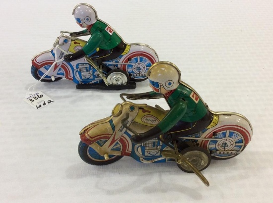 Lot of 2 Wind Up Motorcycles-