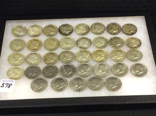 Collection of 37 Kennedy Half Dollars Including