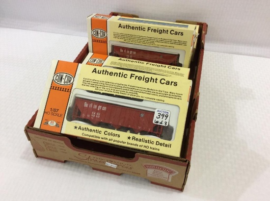 Lot of 8 Con-Cor 1/87th HO Scale Freight Cars-NIB