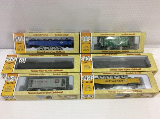 Lot of 6 Con-Cor HO Scale Train Cars in Boxes