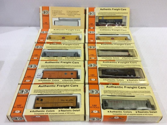 Lot of 10 Con-Cor Aucthentic Freight Cars in