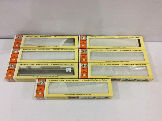 Lot of 7 Con-Cor HO Scale Train Cars in Boxes