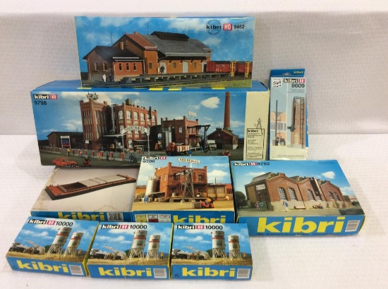 Lot of 9 Kibri HO Scale Structure Kits in Boxes