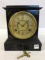 Sm. Heavy Iron Mantle Clock w/ Key