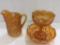 Lot of 3 Carnival Glass Pieces Including