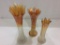 Lot of 3 Carnival Glass Vases