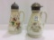 Lot of 2 Floral Paint Ironstone China Syrup