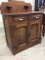 Antique Wood Commode w/ Candle Stands