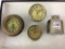 Lot of 4 Various Sm. Clocks Including