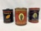 Lot of 3 Tobacco Tins Including