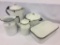 Lot of 5 Black & White Porcelainware Pieces