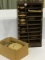 Wood 20 Section Box Filled w/ Various Size