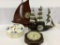 Lot of 4 Clocks Including Blue & White Dutch