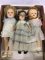 Lot of 3 Various Composition Dolls