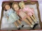 Lot of 3 Various Composition Dolls