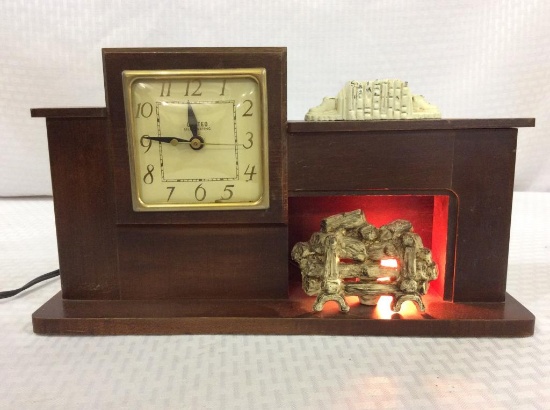 Electric United Self Starting Fireplace Clock