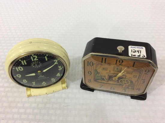 Lot of 2 Alarm Clocks by the Lux Clock Co.