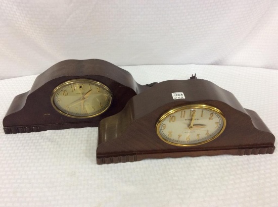 Lot of 2 General Electric Electrified Clocks In
