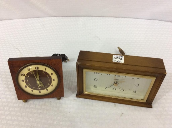 Lot of 2 Sm. Electric Clocks in Working Order