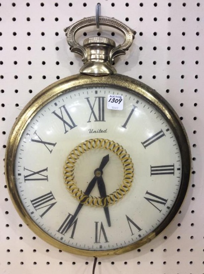 Wall Hanging United Electric Pocket Watch Style