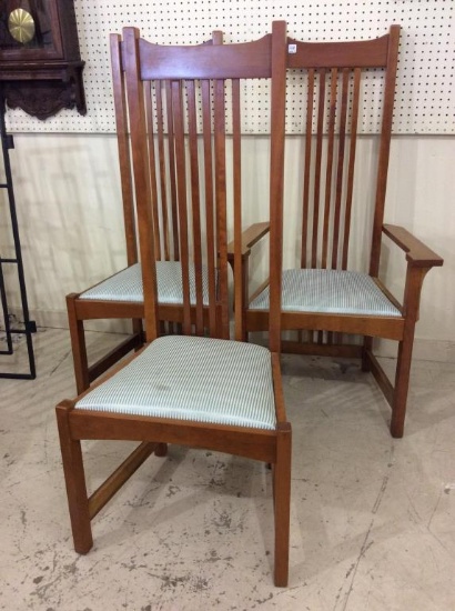 Lot of 3 Contemp. Mission Oak Style Chairs