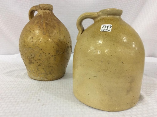 Lot of 2 Antique Stoneware One Gal. Jugs
