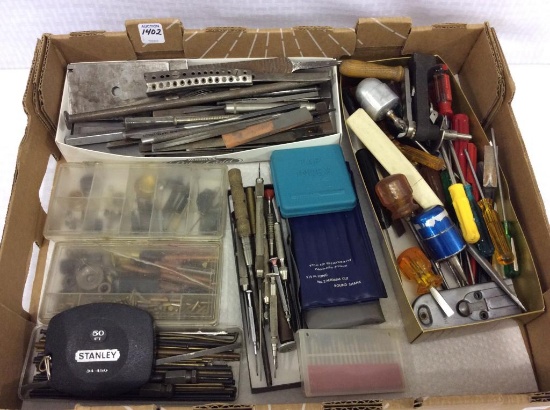 Box of Various Tools Related To Clock & Watch