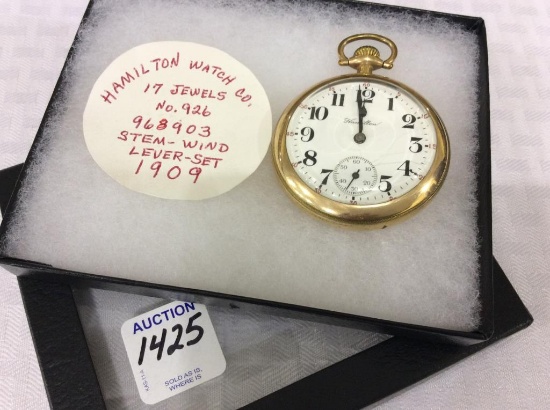 Hamilton Watch Co. 17 Jewel No. 926 968903