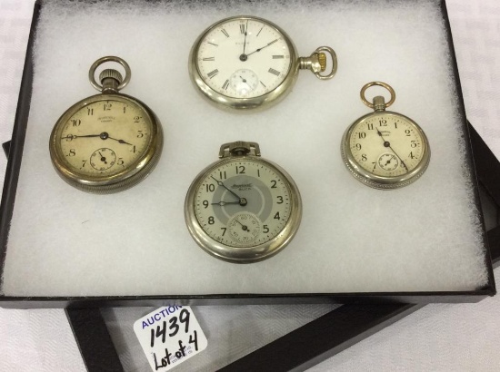Lot of 4 Open Face Pocket Watches Including
