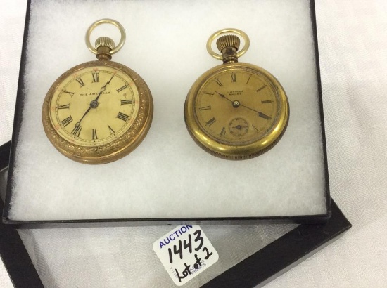 Lot of 2 Open Face Pocket Watches Including