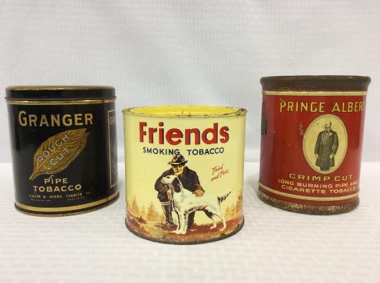 Lot of 3 Adv. Tobacco Tins Including