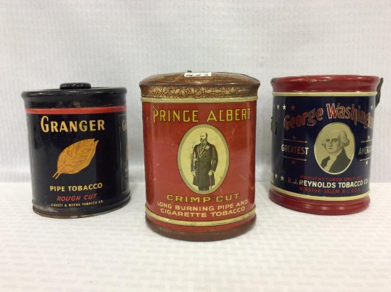 Lot of 3 Tobacco Tins Including