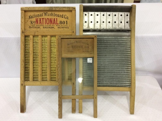 Lot of 3 National Washboards (1)