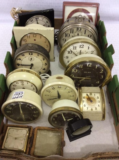 Lot of 14 Various Westclox Alaqrm Clocks-