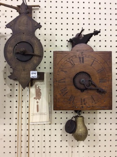 Lot of 2 Unusual Clocks Including Columbia Clock