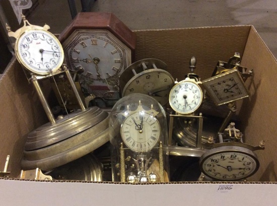 Lg. Box of Anniversary Clocks- Parts Only