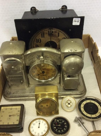Box of Various Clocks (Not in Working Order)