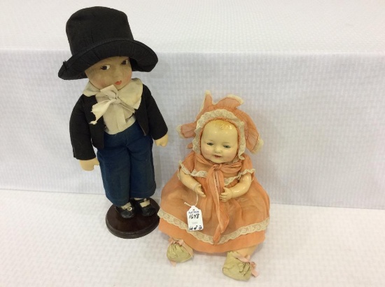 Lot of 2 Dolls Including Composition Doll