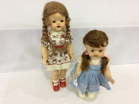 Lot of 2 Composition Dolls  17 and 20