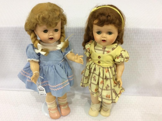 Lot of 2 Ideal Dolls 16 -17 inches tall