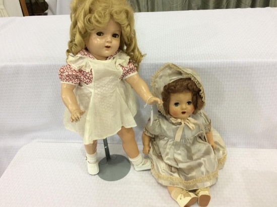 Lot of 2 Vintage Ideal Dolls 20 and 22 inches tall