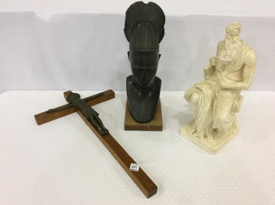 Lot of 3 Various Statues Including