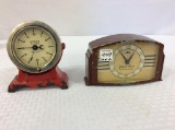 Lot of 2 Sm. Wind Up Clocks Including